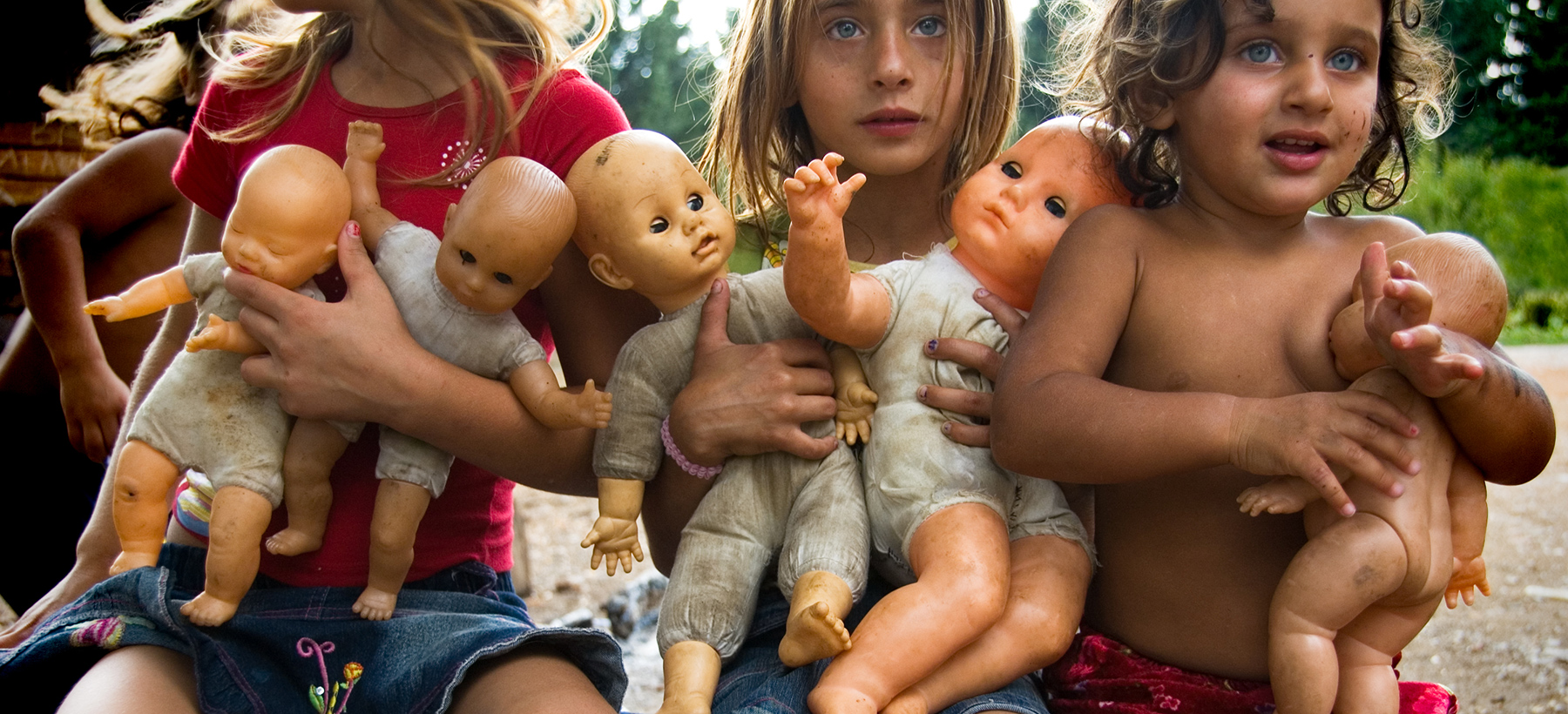 Primer dokumentarne fotografije romskih otrok.