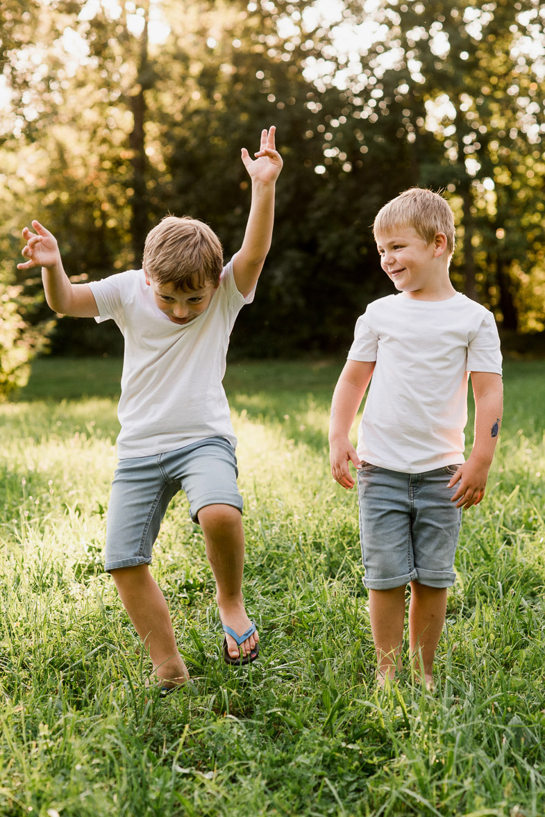 Playful children during the game.